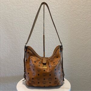 MCM Hobo Crossbody Cognac Tote Bag/ Handbag